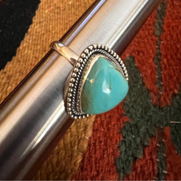 ❤️ Arizona Turquoise 925 Ring Highly Desired Unisex Sz 9.25 - Native Influence - Picture 5 of 10